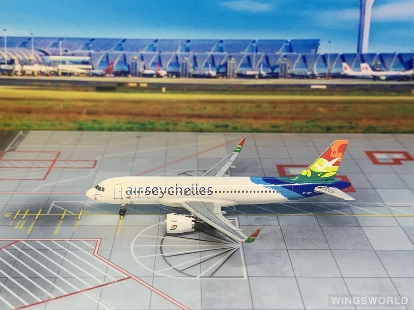 AeroClassics 1:400 AC419925 Air Seychelles 塞舌尔航空 Airbus A320neo S7-VEV