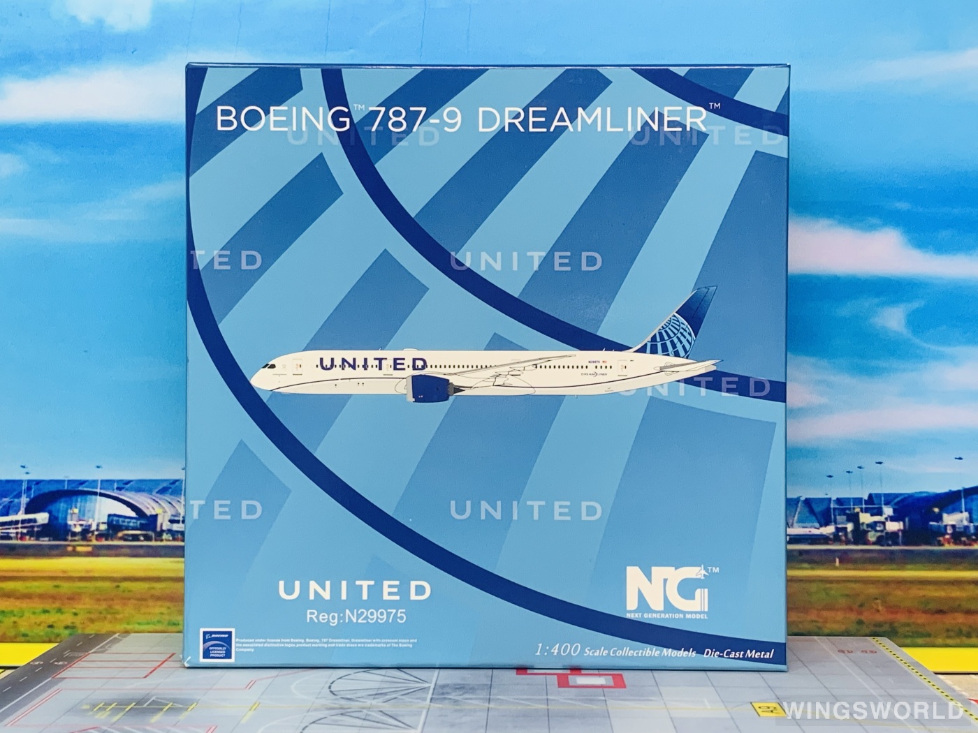 NGmodels 1:400 NG55040 United Airlines 美国联合航空 Boeing 787-9 N29975