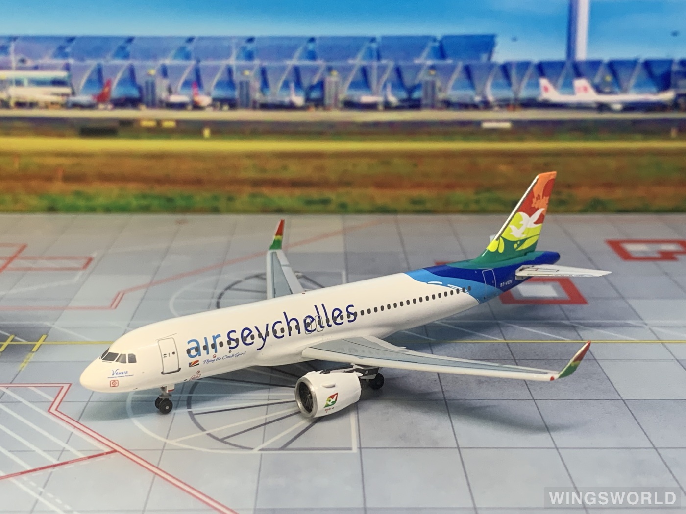AeroClassics 1:400 AC419925 Air Seychelles 塞舌尔航空 Airbus A320neo S7-VEV