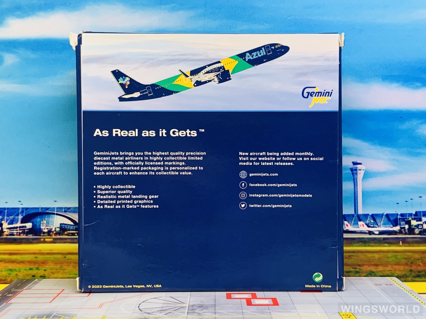 Geminijets 1:400 GJAZU2073 Azul 蓝色巴西航空 Airbus A321neo PR-YJE
