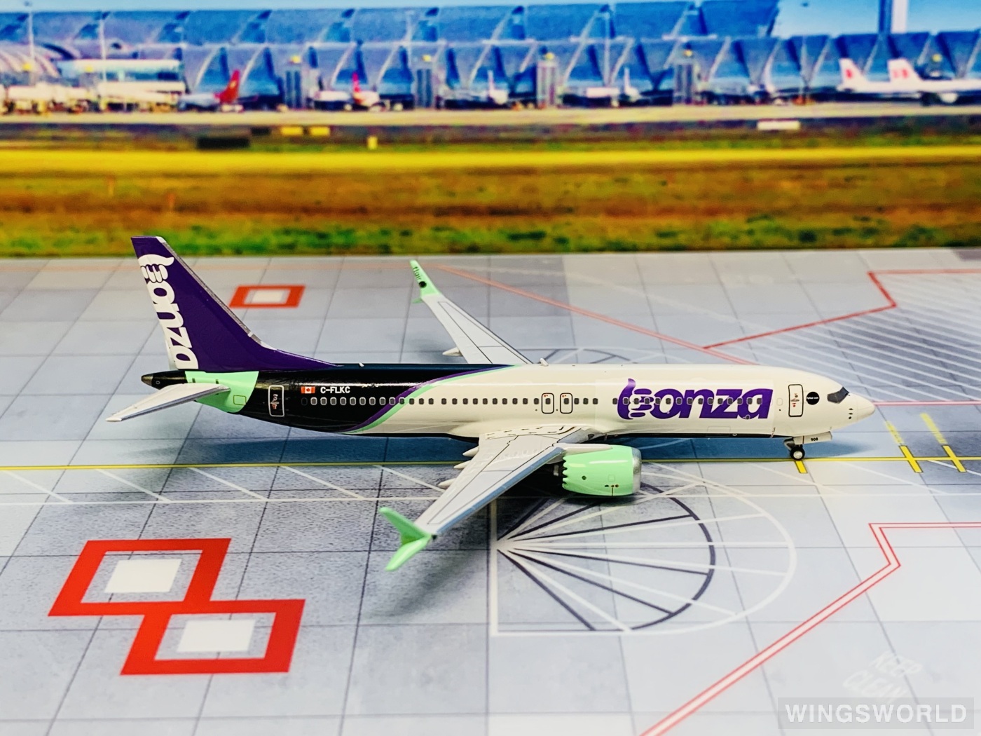 NGmodels 1:400 NG88032 Flair Airlines 天才航空 Boeing 737 MAX 8 C-FLKC