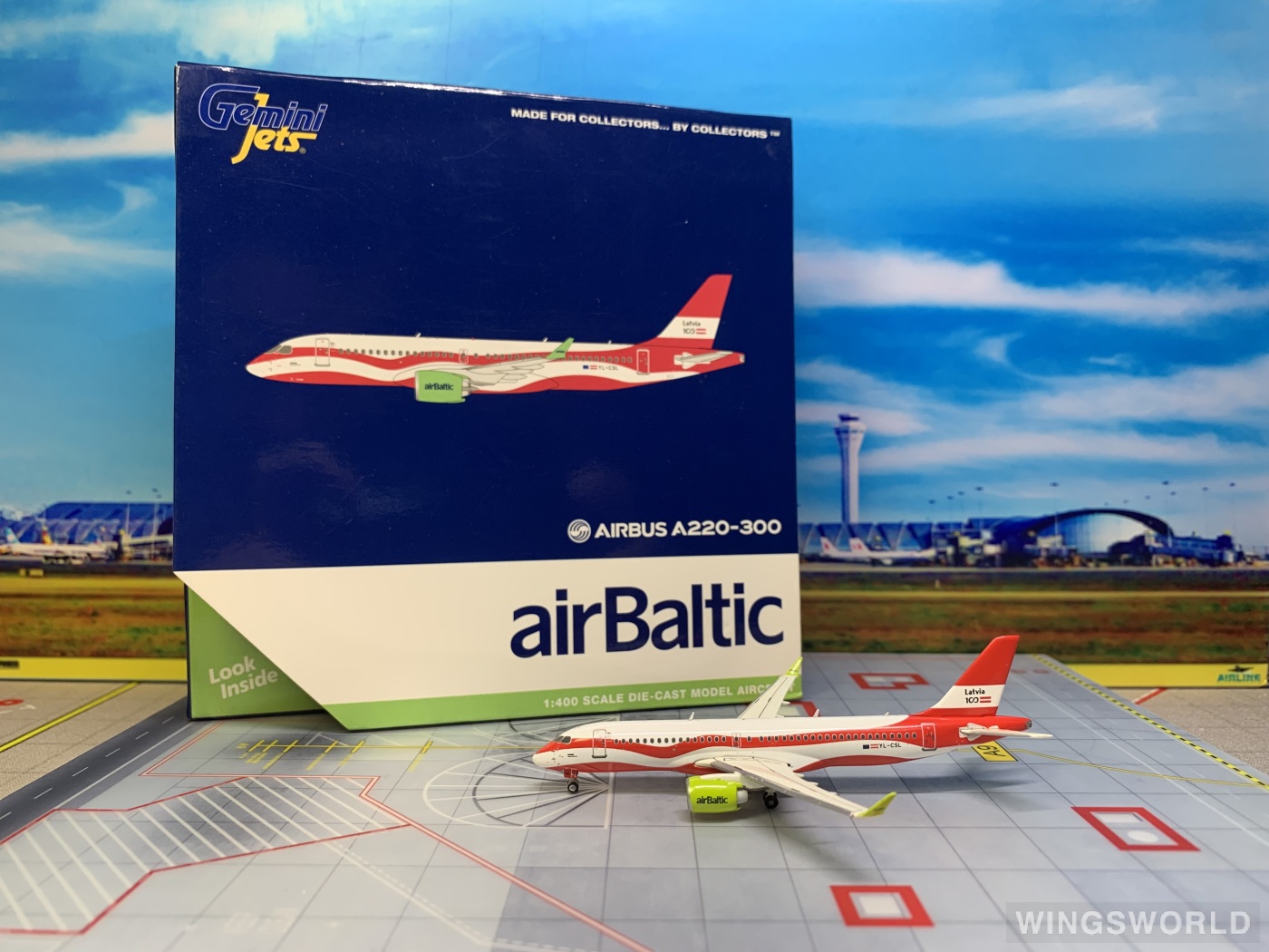Geminijets 1:400 GJBTI1839 airBaltic 波罗的海航空 Airbus A220-300 YL-CSL