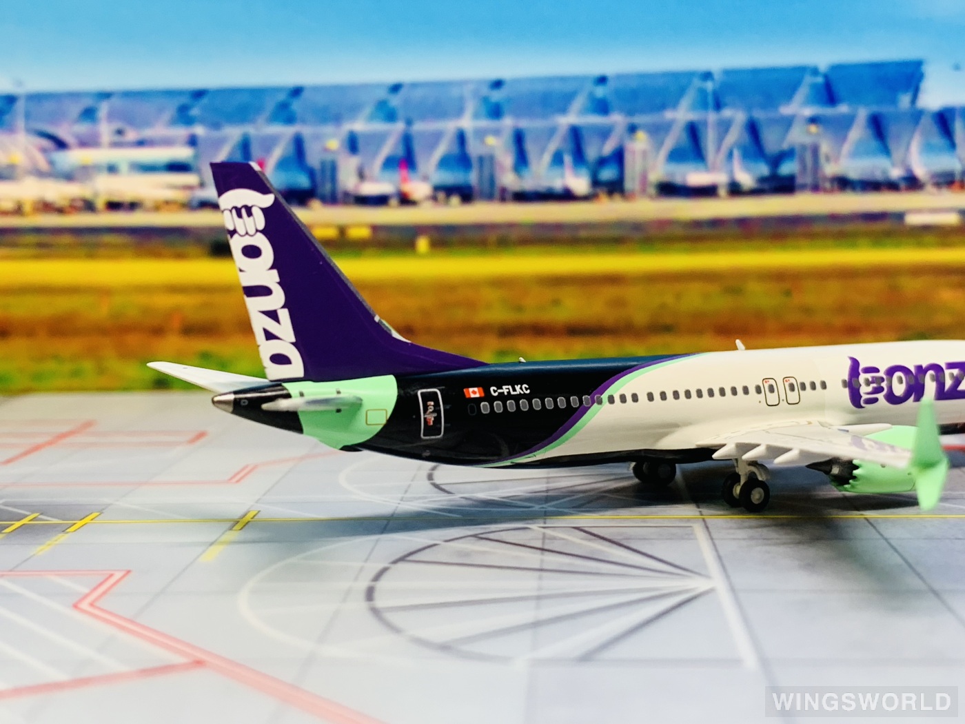 NGmodels 1:400 NG88032 Flair Airlines 天才航空 Boeing 737 MAX 8 C-FLKC