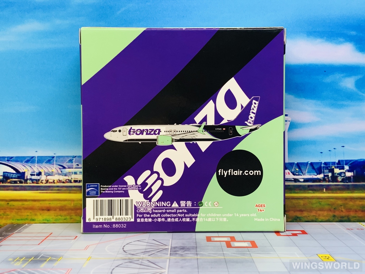 NGmodels 1:400 NG88032 Flair Airlines 天才航空 Boeing 737 MAX 8 C-FLKC