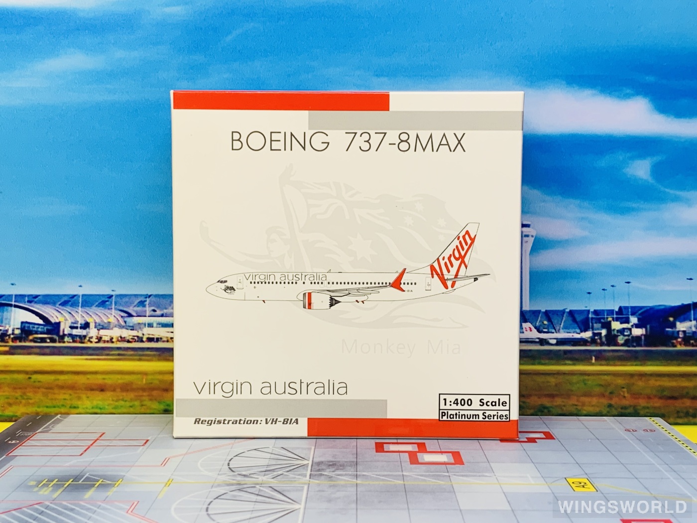 Phoenix 1:400 PH11809 Virgin Australia 维珍澳大利亚航空 Boeing 737 MAX 8 VH-8IA