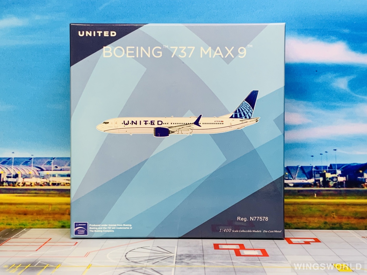 NGmodels 1:400 NG89013 United Airlines 美国联合航空 Boeing 737 MAX 9 N77578