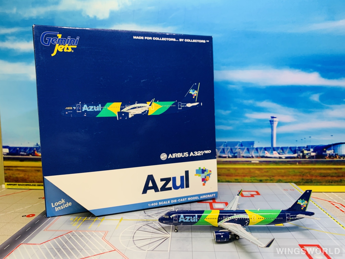 Geminijets 1:400 GJAZU2073 Azul 蓝色巴西航空 Airbus A321neo PR-YJE