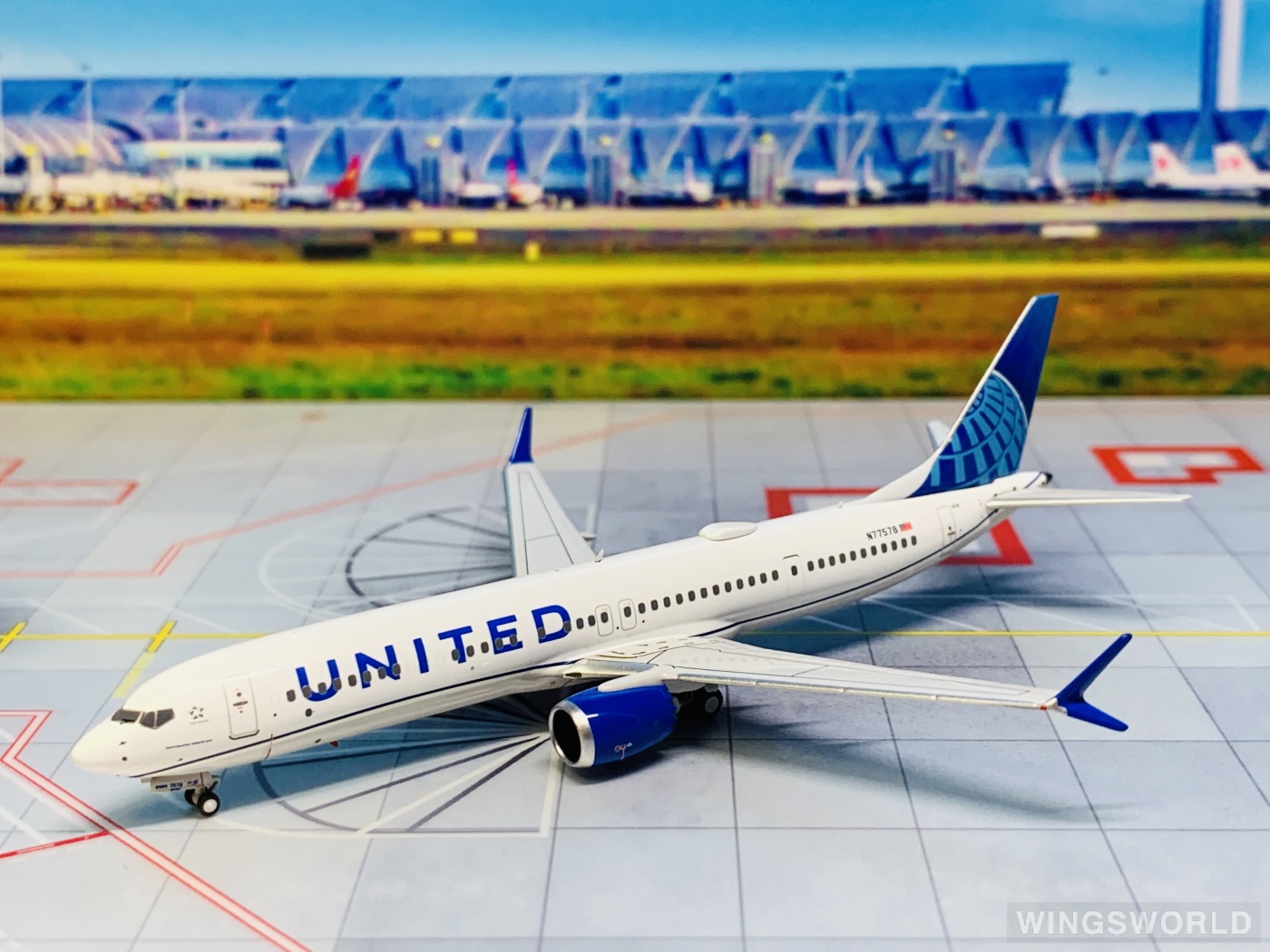 NGmodels 1:400 NG89013 United Airlines 美国联合航空 Boeing 737 MAX 9 N77578