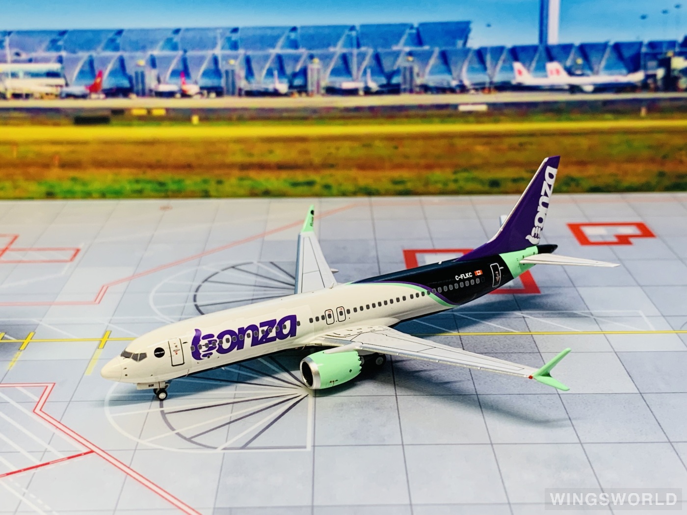 NGmodels 1:400 NG88032 Flair Airlines 天才航空 Boeing 737 MAX 8 C-FLKC