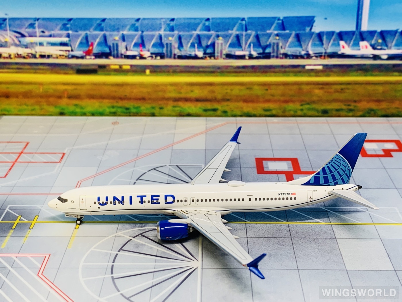 NGmodels 1:400 NG89013 United Airlines 美国联合航空 Boeing 737 MAX 9 N77578