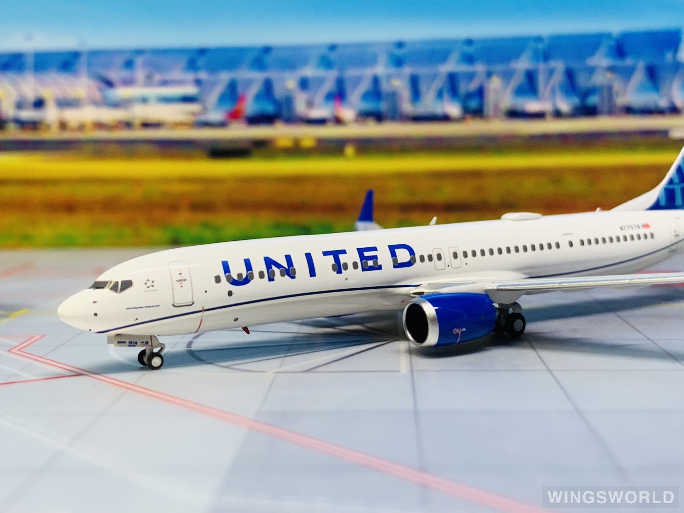 NGmodels 1:400 NG89013 United Airlines 美国联合航空 Boeing 737 MAX 9 N77578