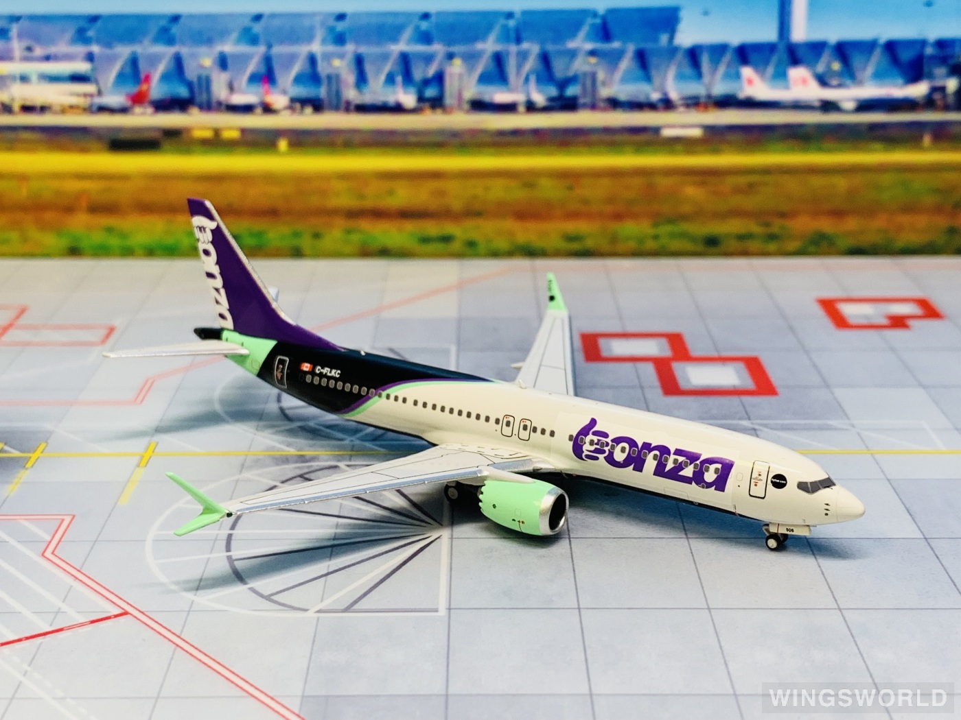 NGmodels 1:400 NG88032 Flair Airlines 天才航空 Boeing 737 MAX 8 C-FLKC