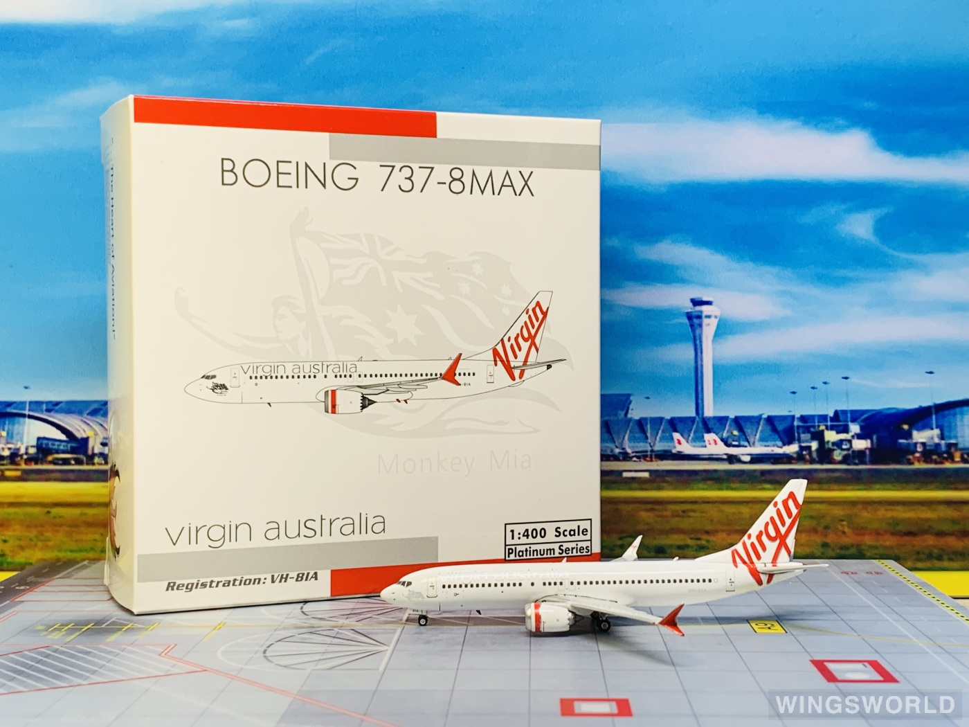 Phoenix 1:400 PH11809 Virgin Australia 维珍澳大利亚航空 Boeing 737 MAX 8 VH-8IA
