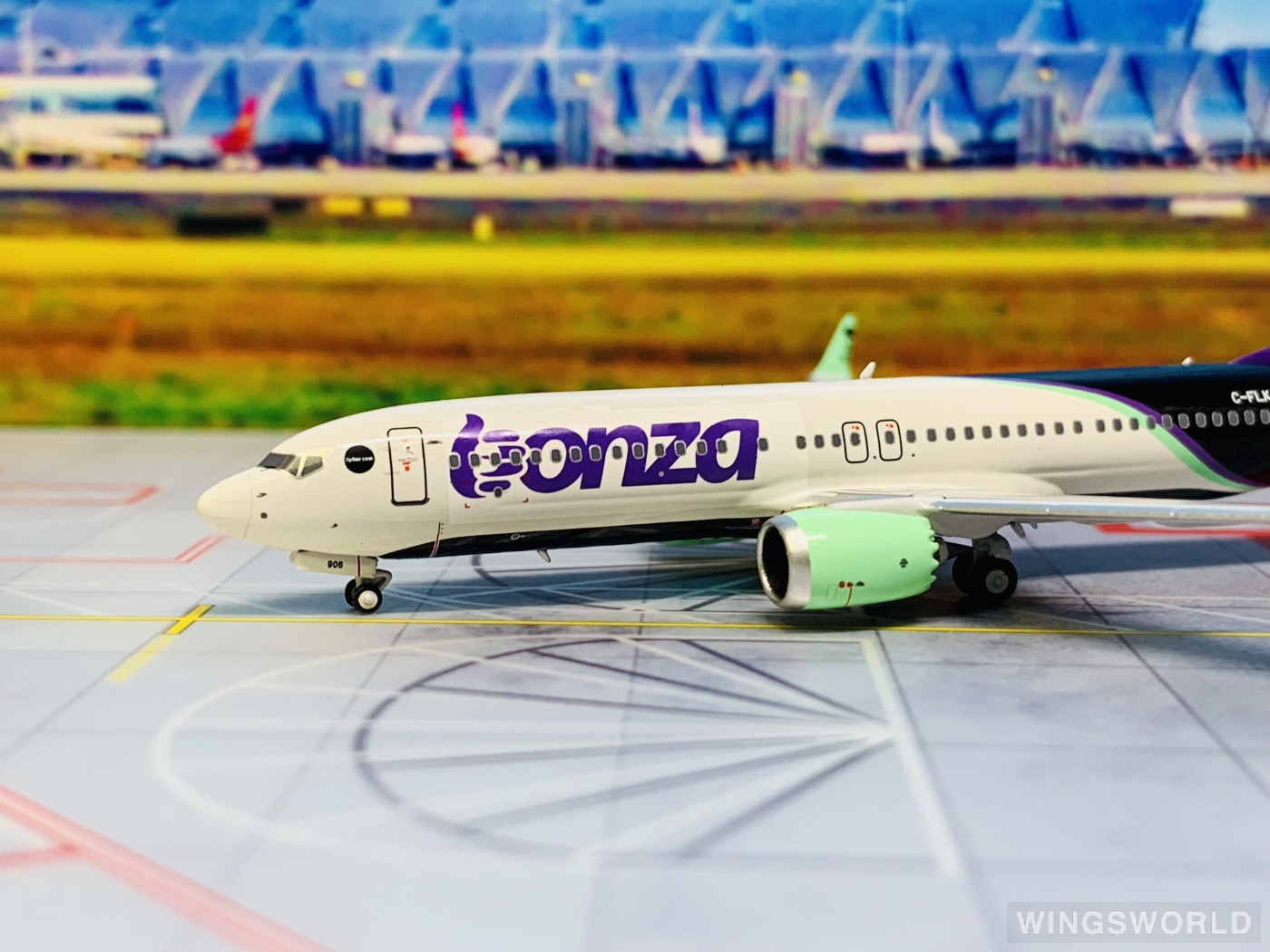 NGmodels 1:400 NG88032 Flair Airlines 天才航空 Boeing 737 MAX 8 C-FLKC