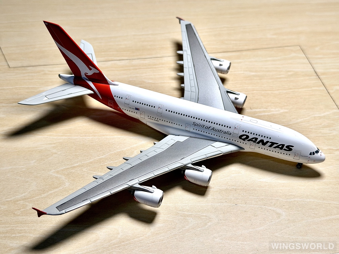 Geminijets 1:400 GJQFA1239 Qantas 澳洲航空 Airbus A380-800 VH-OQD