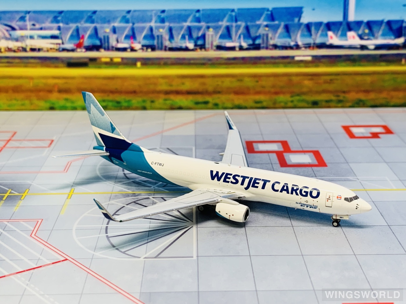 NGmodels 1:400 NG58135 WestJet 西捷航空 Boeing 737-800 C-FTWJ