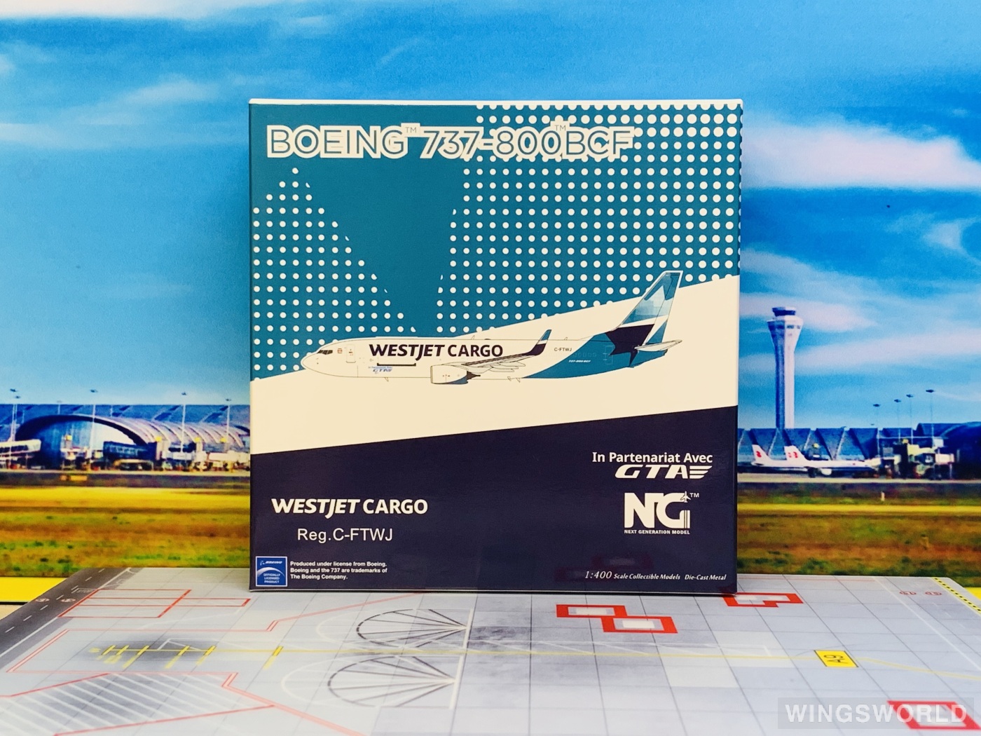 NGmodels 1:400 NG58135 WestJet 西捷航空 Boeing 737-800 C-FTWJ