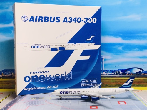 【美品】FINNAIR A340-300 ワンワールド Phoenix Finnair A340-300 in Oneworld livery at Hong Kong in 2009