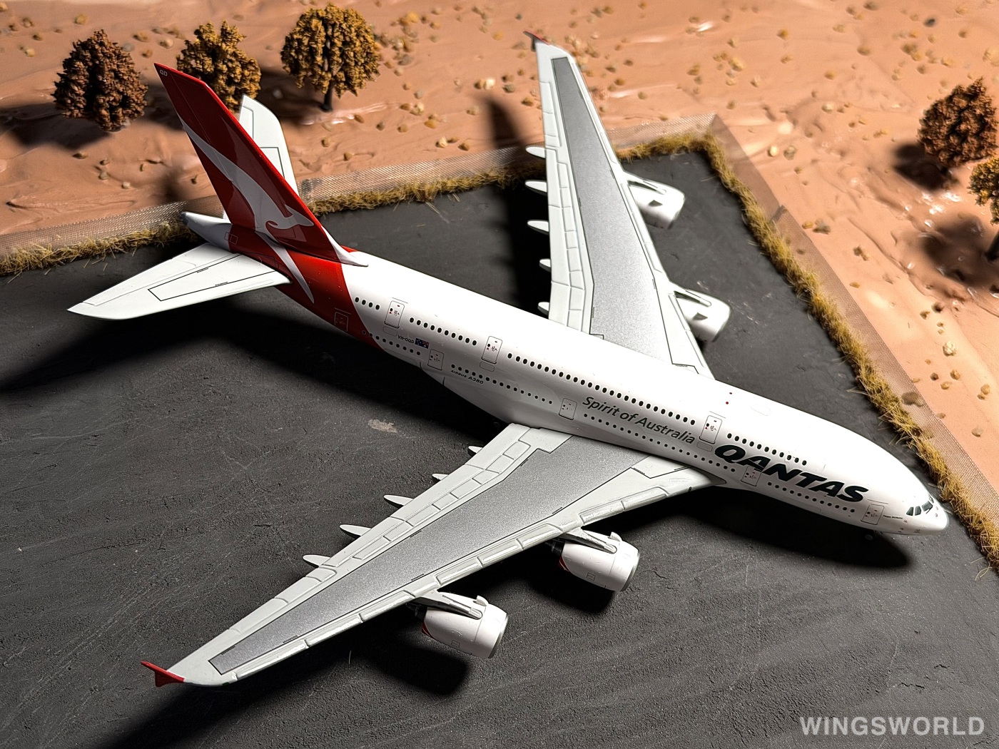 Geminijets 1:400 GJQFA1239 Qantas 澳洲航空 Airbus A380-800 VH-OQD
