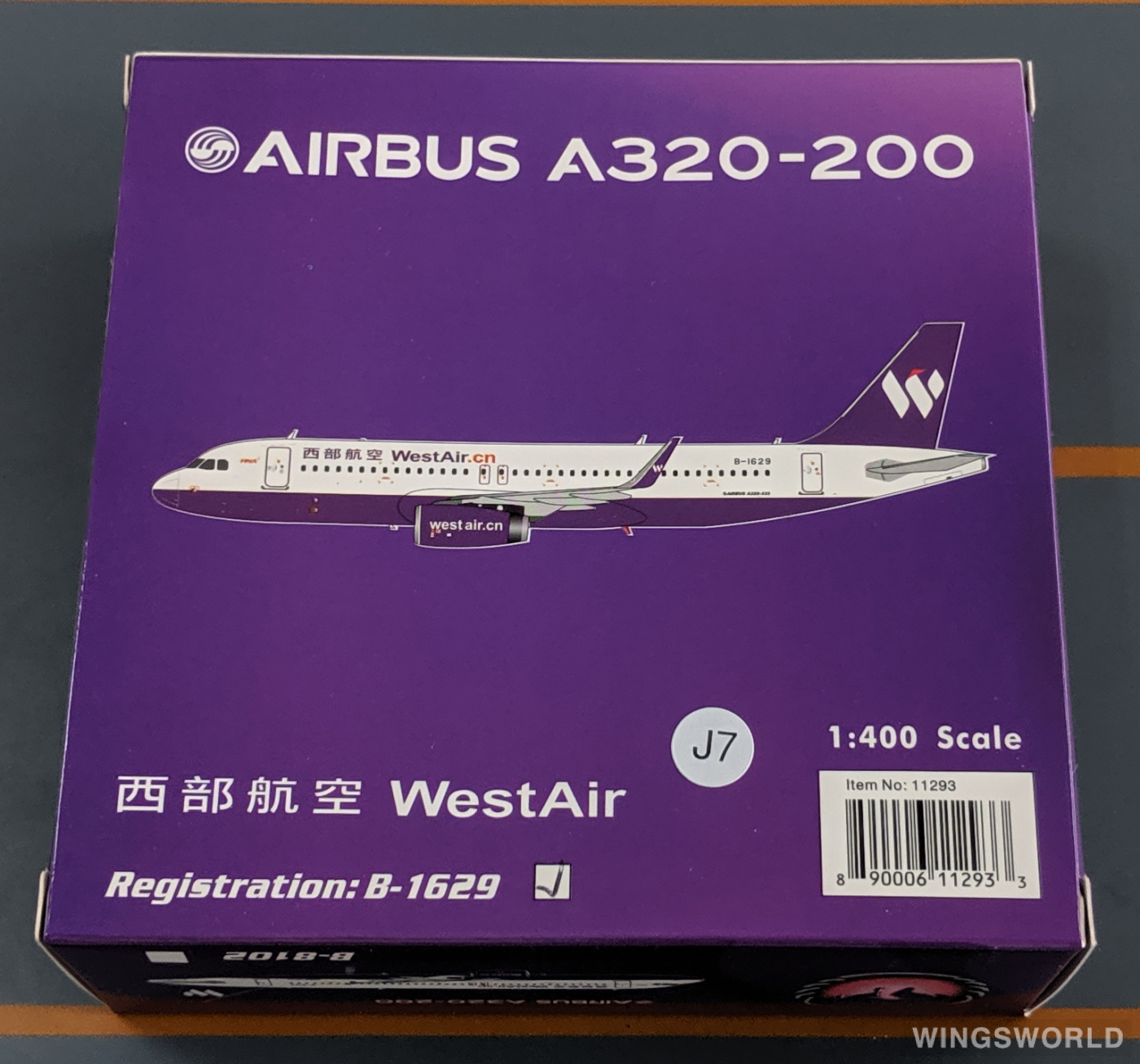 Phoenix 1:400 PH11293 West Air 西部航空 Airbus A320 B-1629