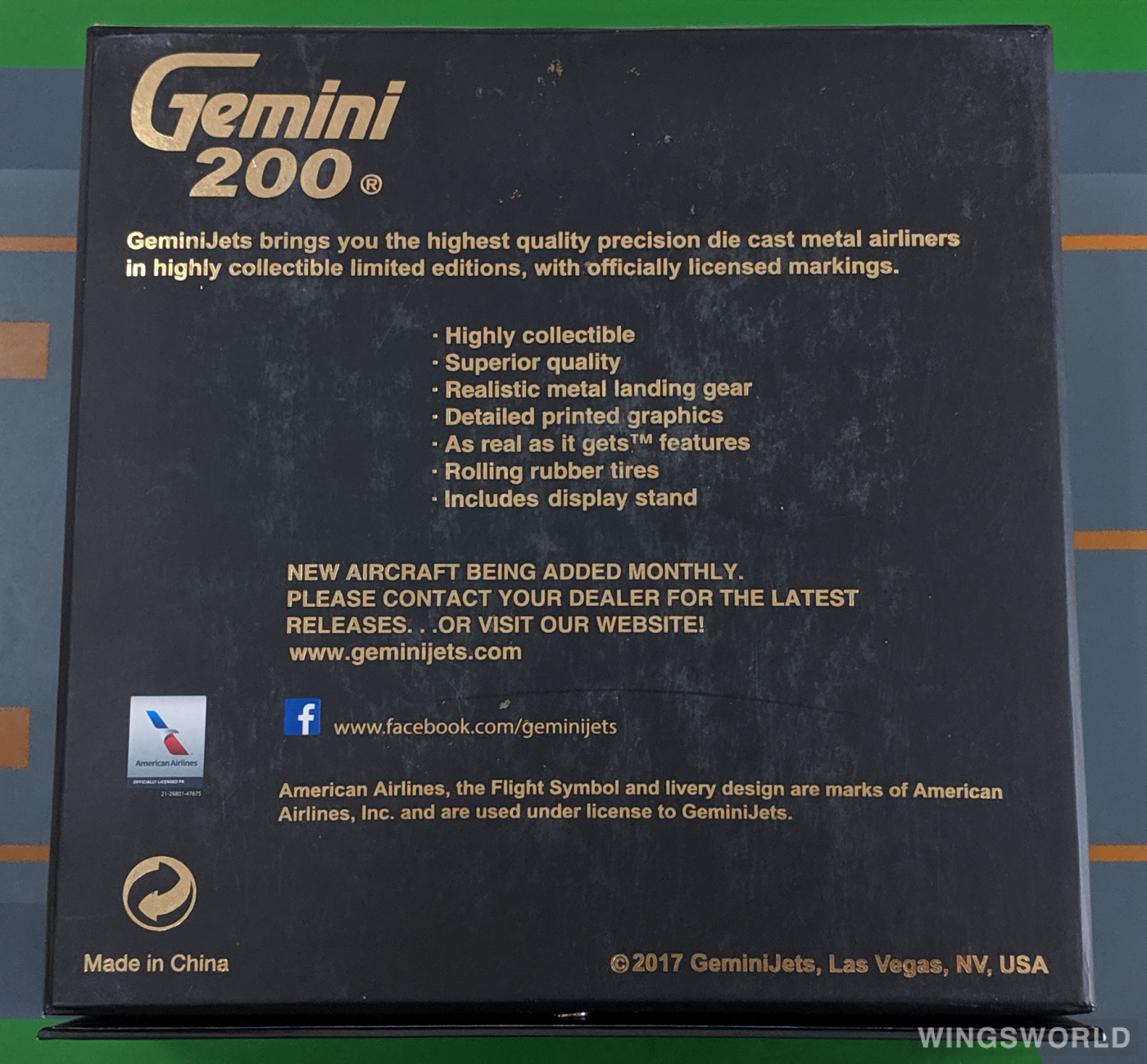 Geminijets 1:200 G2AAL555 American Airlines 美国航空 Airbus A321 N162UW